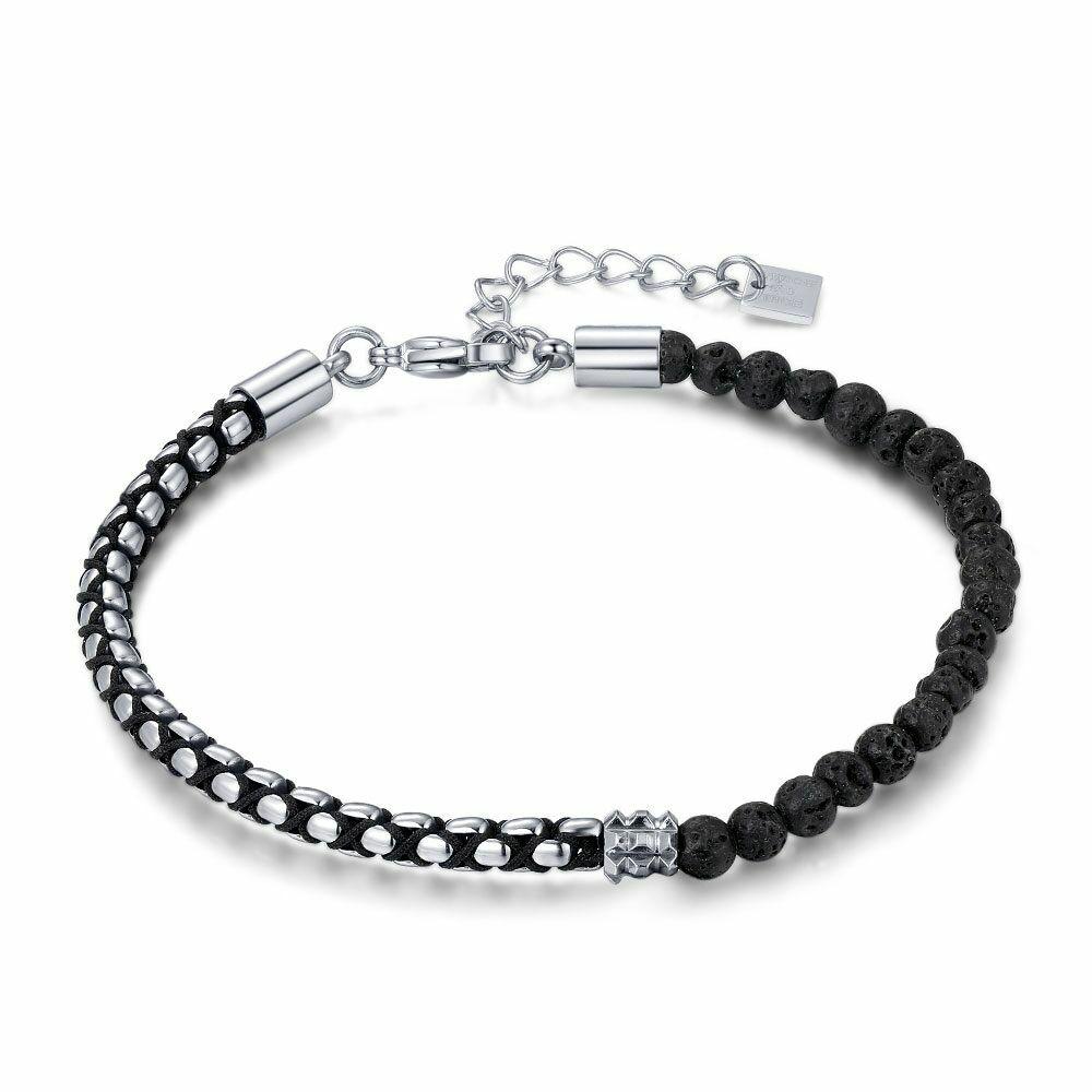 Bracelets | Stainless Steel Bracelet, Lava Stones, Square Forcat Chain Bracelets Bracelets