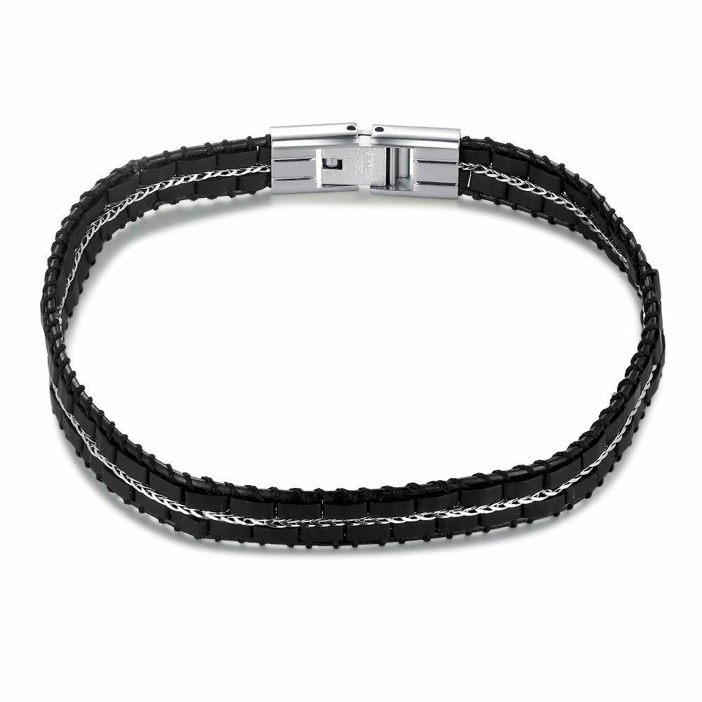 Bracelets | Stainless Steel Bracelet, Mat Black And Steel Bracelets Bracelets