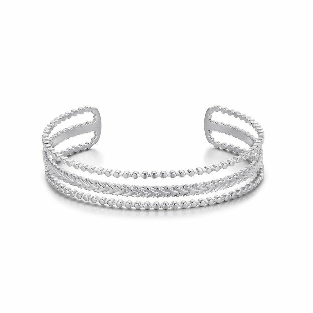 Bracelets | Stainless Steel Bracelet, Open Bangle, 3 Rows Bracelets Bracelets