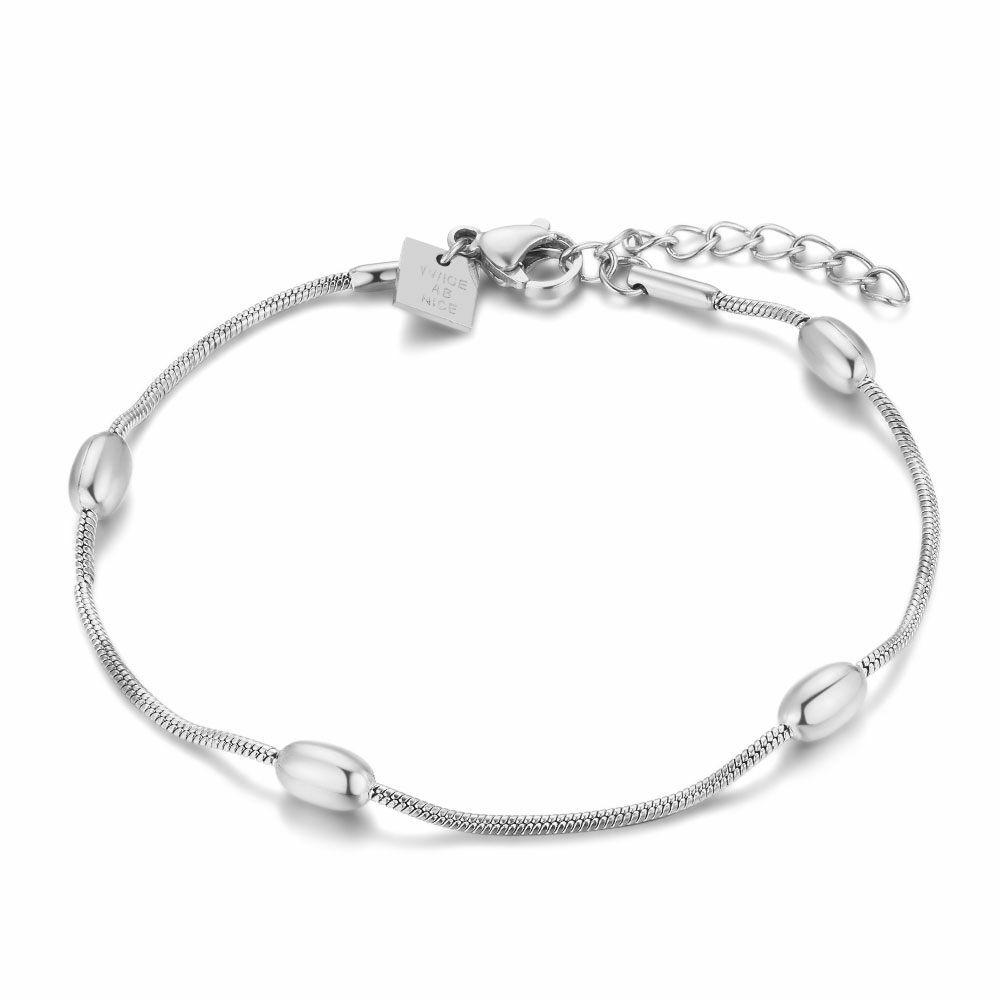 Bracelets | Stainless Steel Bracelet, Ovals, Snake Chain Bracelets Bracelets