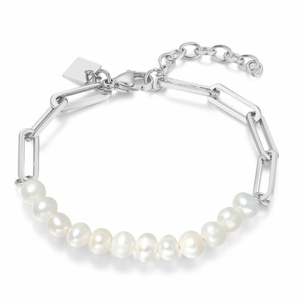 Bracelets | Stainless Steel Bracelet, Pearls And Oval Links Bracelets Bracelets