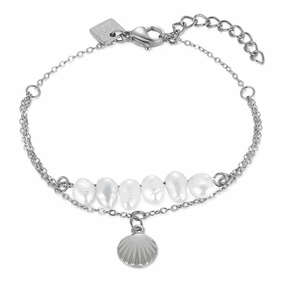 Bracelets | Stainless Steel Bracelet, Shell And Pearls Bracelets Bracelets