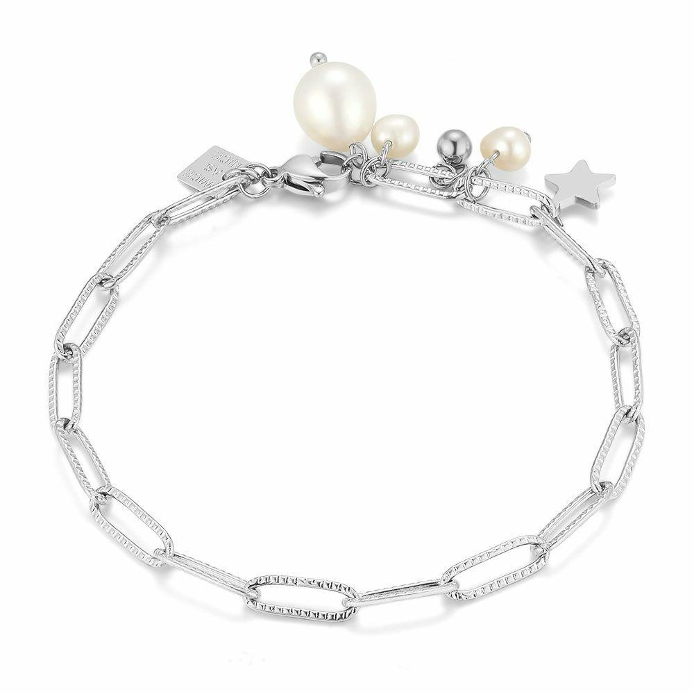 Bracelets | Stainless Steel Bracelet, Star And Pearls Bracelets Bracelets