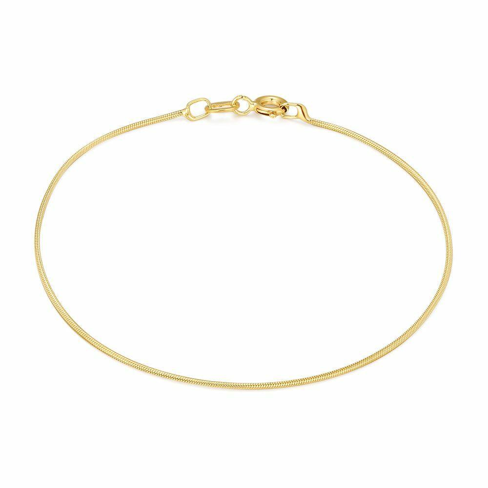 Chains | 18Ct Gold Plated Silver Bracelet, Snake Schain Chains Chains