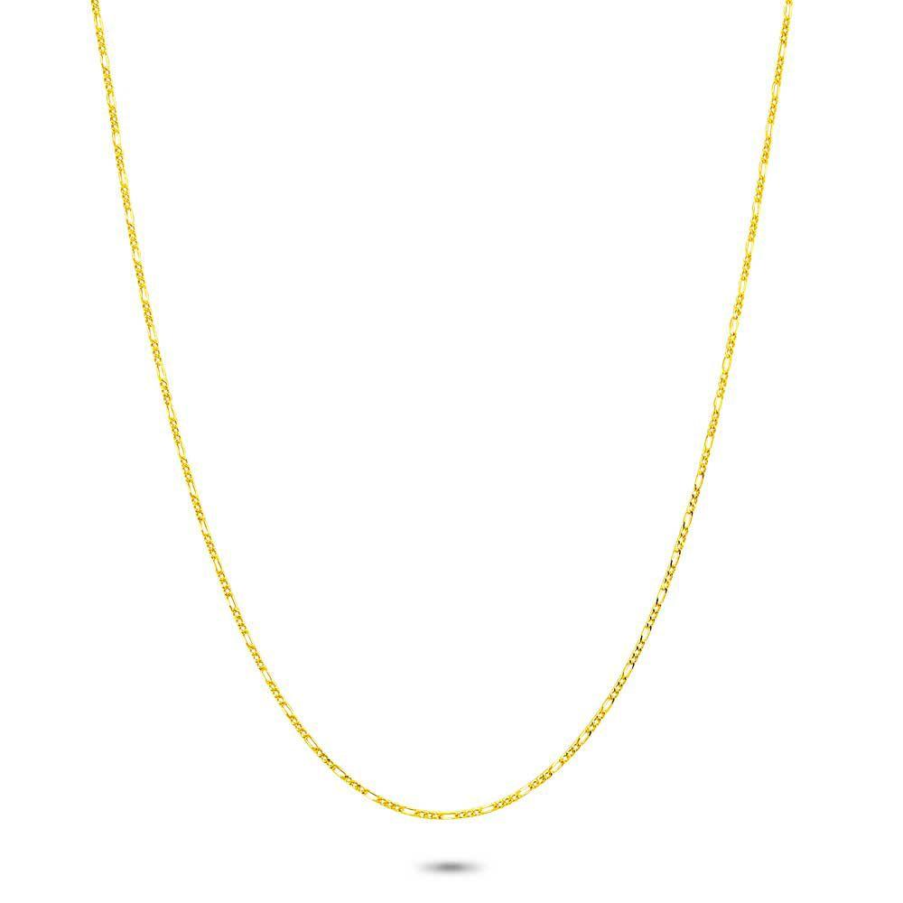 Chains | 18Ct Gold Plated Silver Necklace, Figaro Chain 1,5 Mm Chains Chains