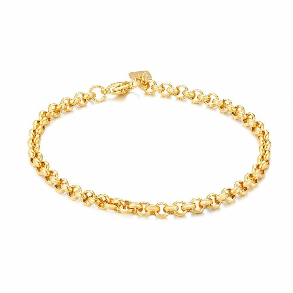 Chains | Gold Coloured Stainless Steel Bracelet, Forcat 4 Mm Chains Chains