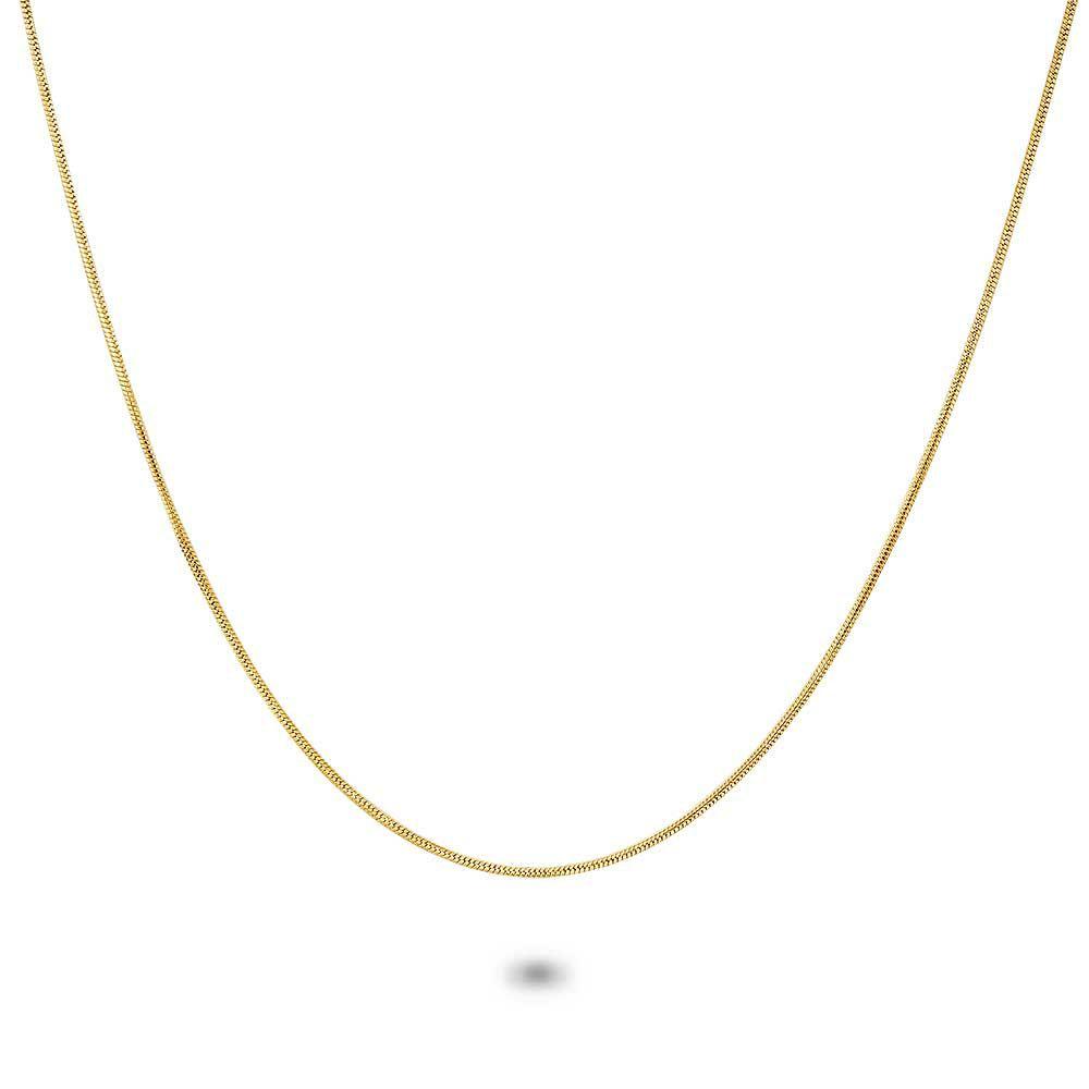 Chains | Gold Coloured Stainless Steel Necklace, Snake Chain 1,2 Mm Chains Chains