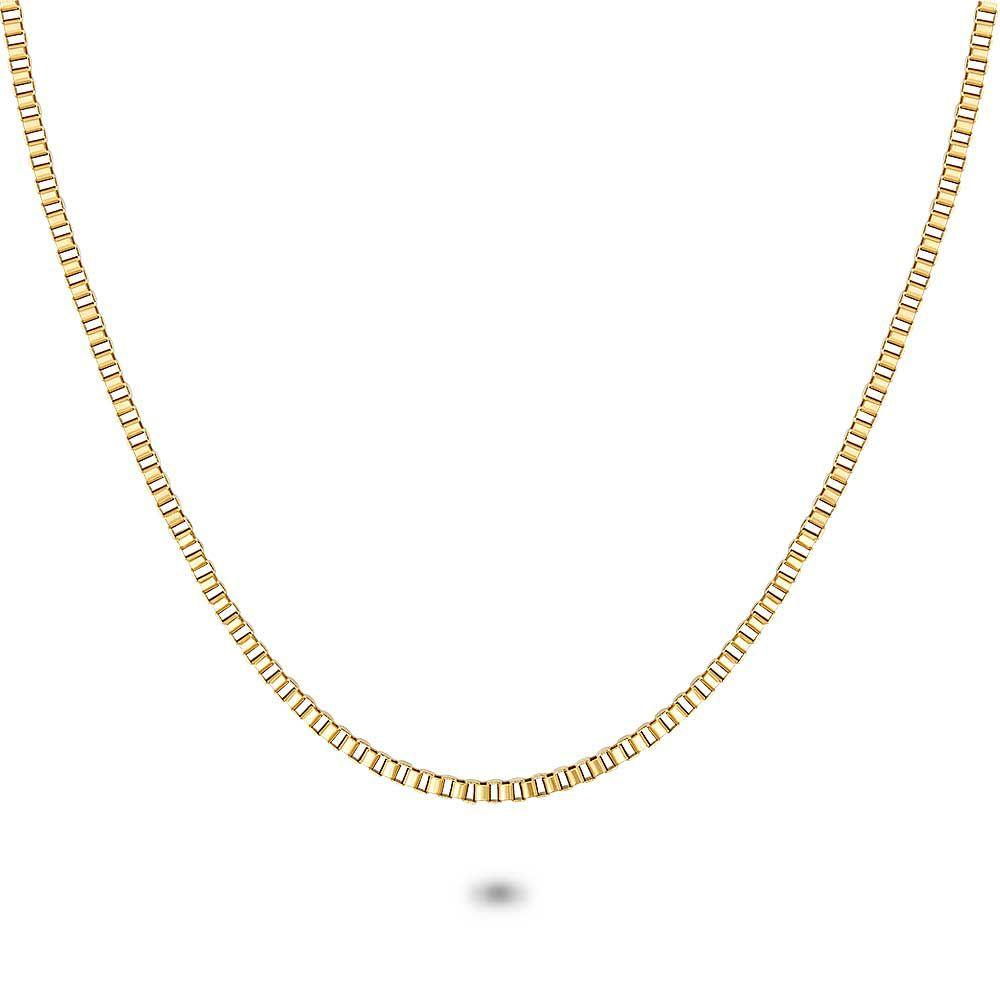 Chains | Gold Coloured Stainless Steel Necklace, Venitian Chain 2,5 Mm Chains Chains