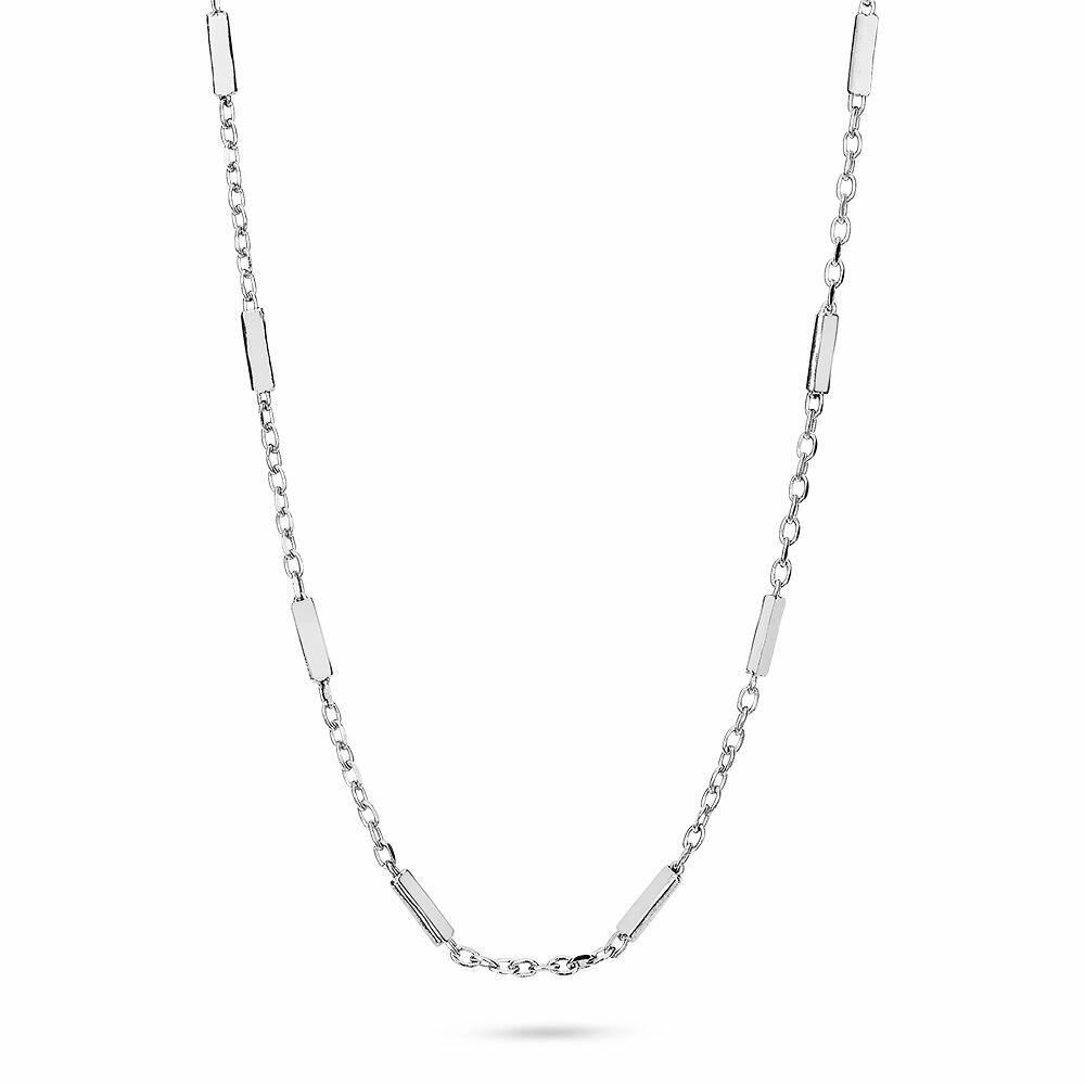 Chains | Silver Necklace, Small Rectangles On Chain Chains Chains