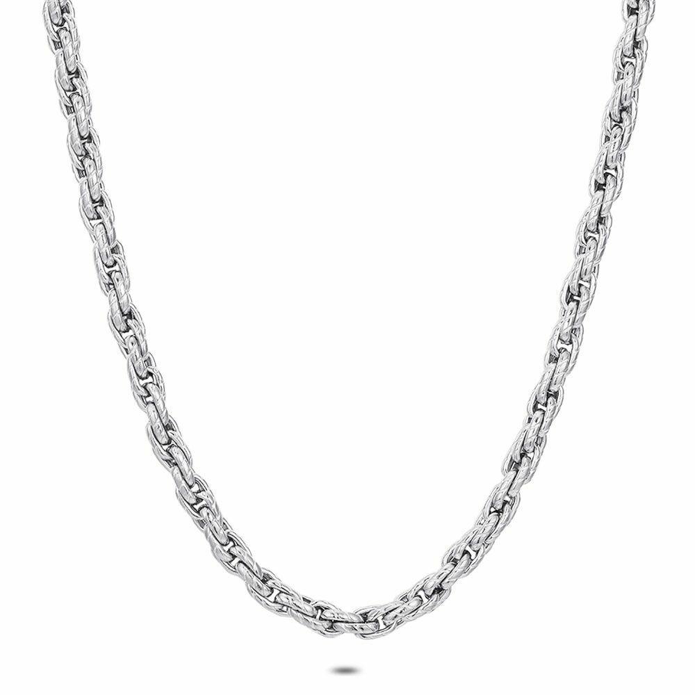 Chains | Stainless Steel Necklace, Braided Link Chain, 4.5 Mm Chains Chains