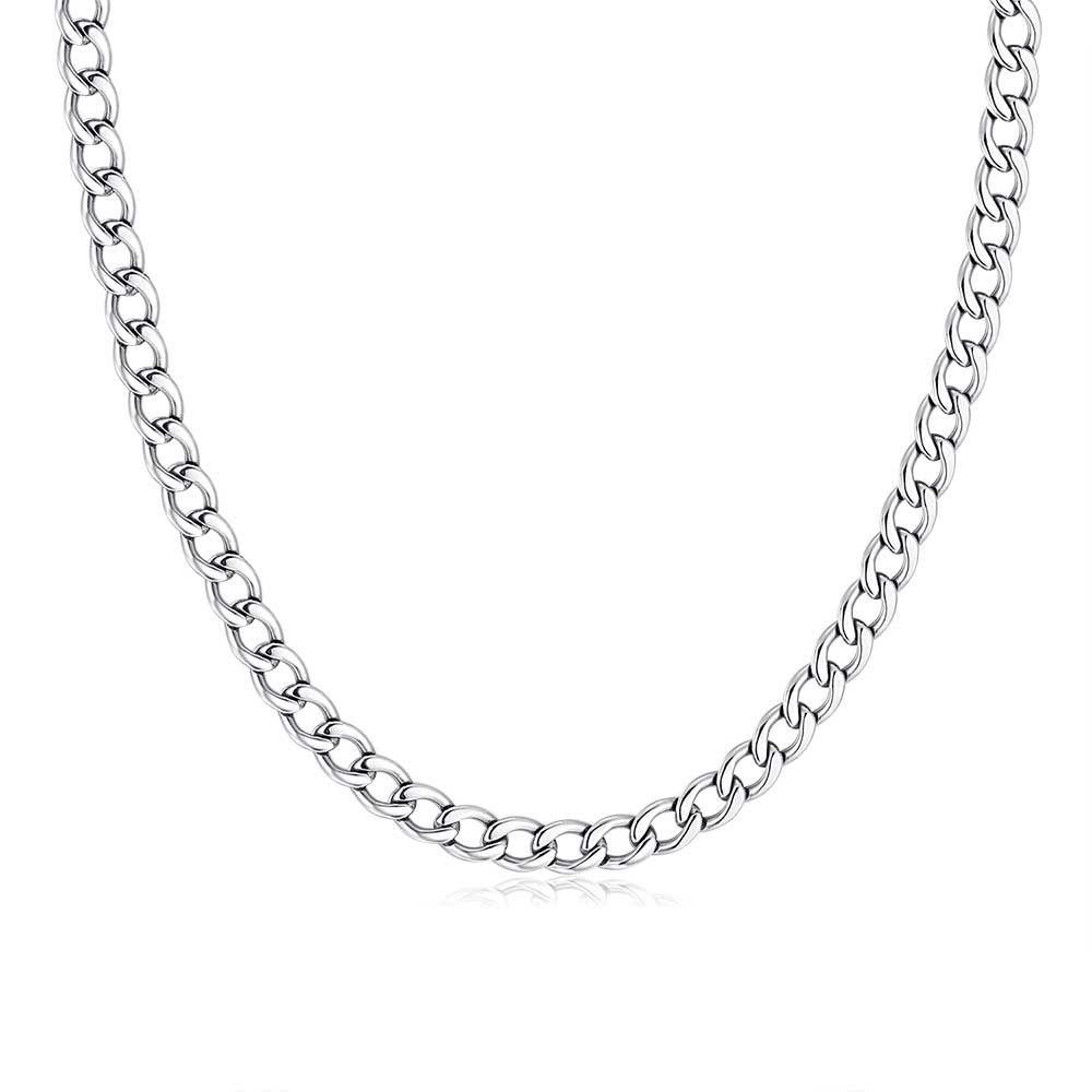 Chains | Stainless Steel Necklace, Gourmet Chain 7 Mm Chains Chains