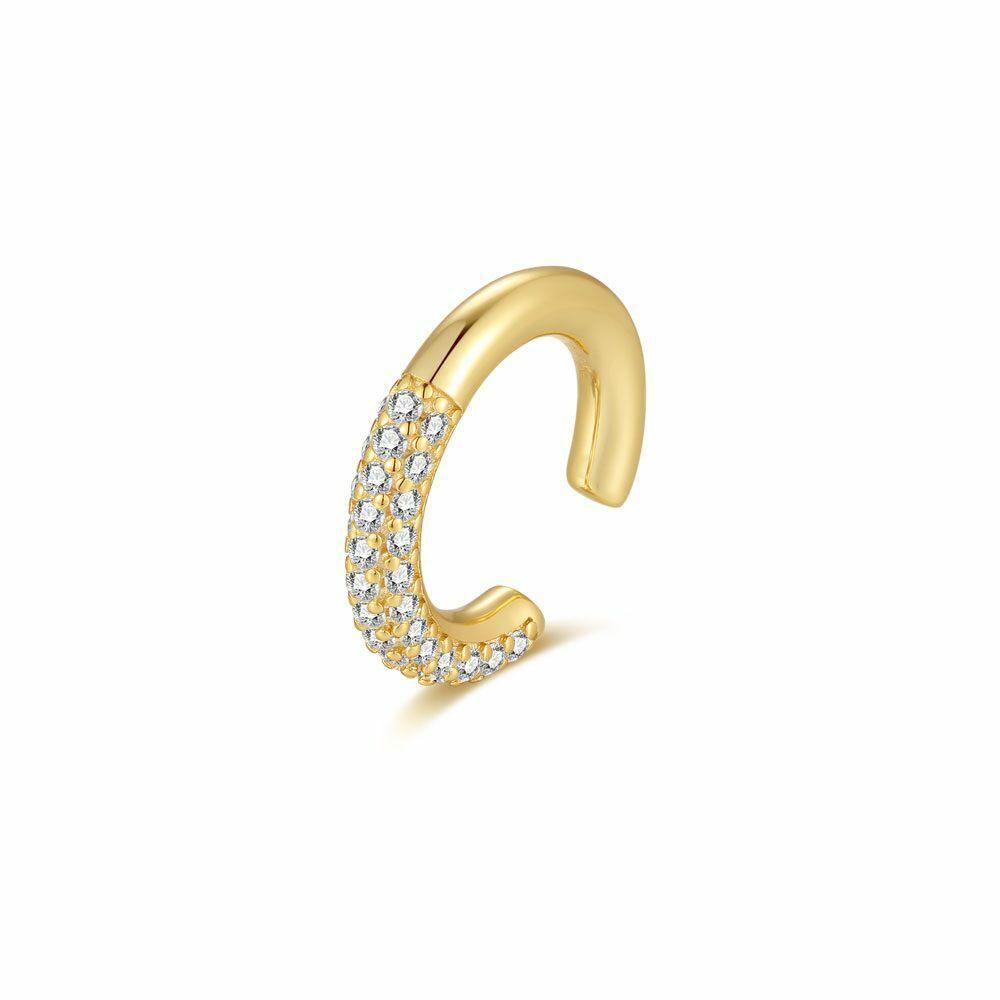 Earcuffs | Earring Per Piece In 18Ct Gold Plated Silver, Earcuff, Stones Earcuffs Earcuffs