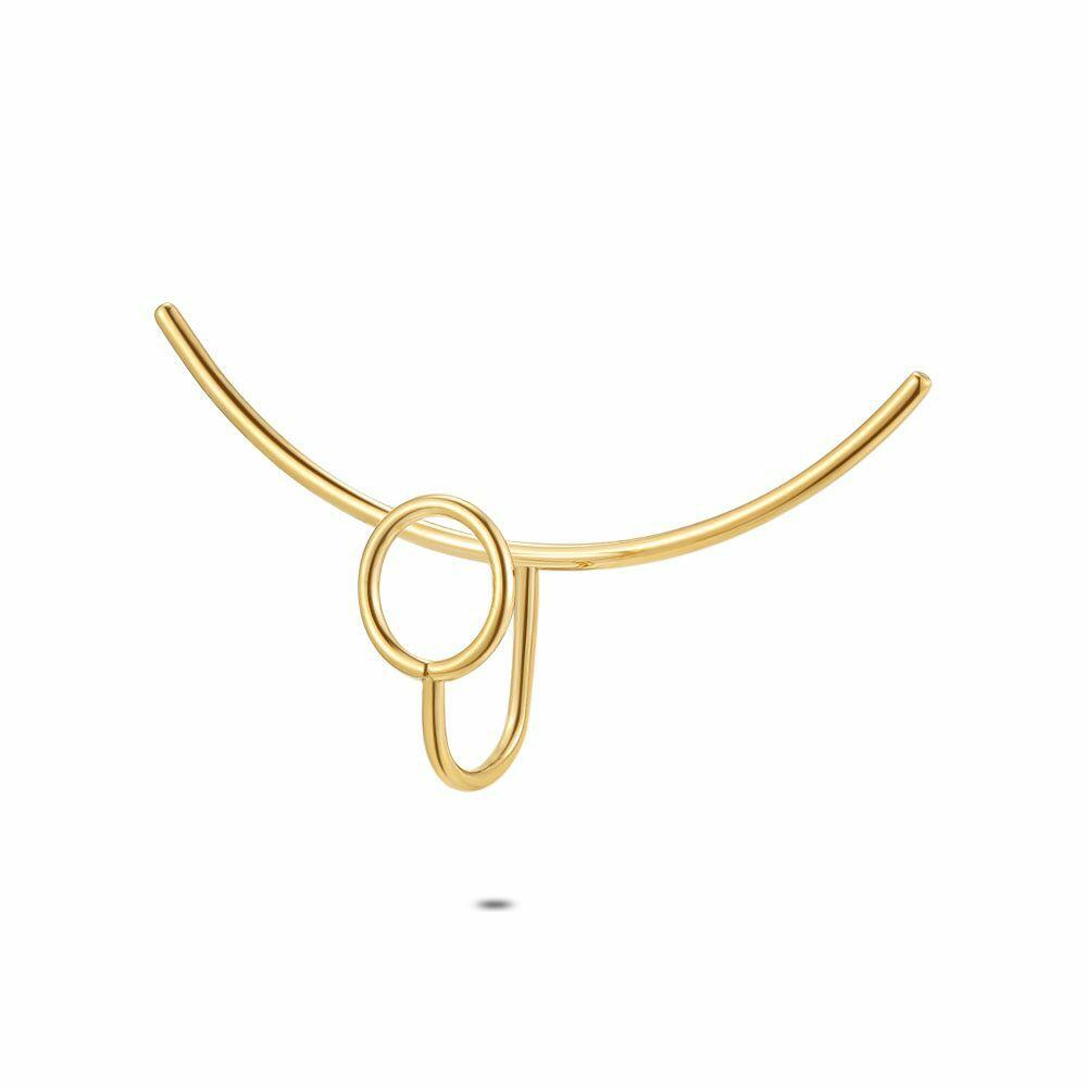 Earcuffs | Earring Per Piece In Gold-Coloured Stainless Steel, Earcuff Earcuffs Earcuffs