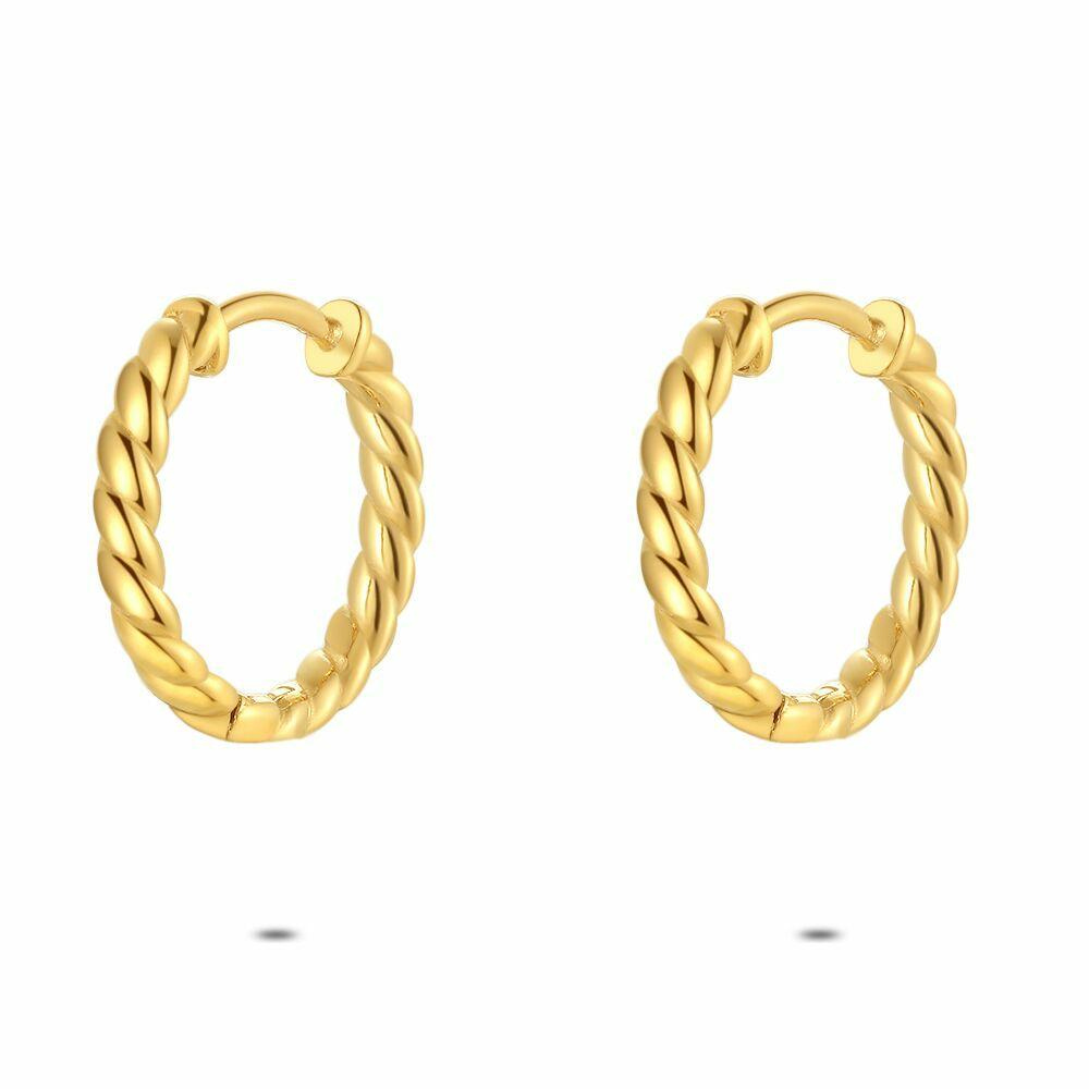 Earrings | 18Ct Gold Plated Silver Earrings, Hoop Earring Earrings Earrings