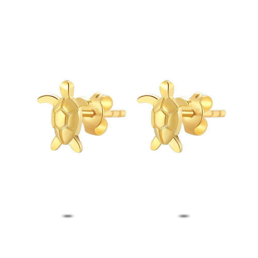 Earrings | 18Ct Gold Plated Silver Earrings, Little Turtle Earrings Earrings