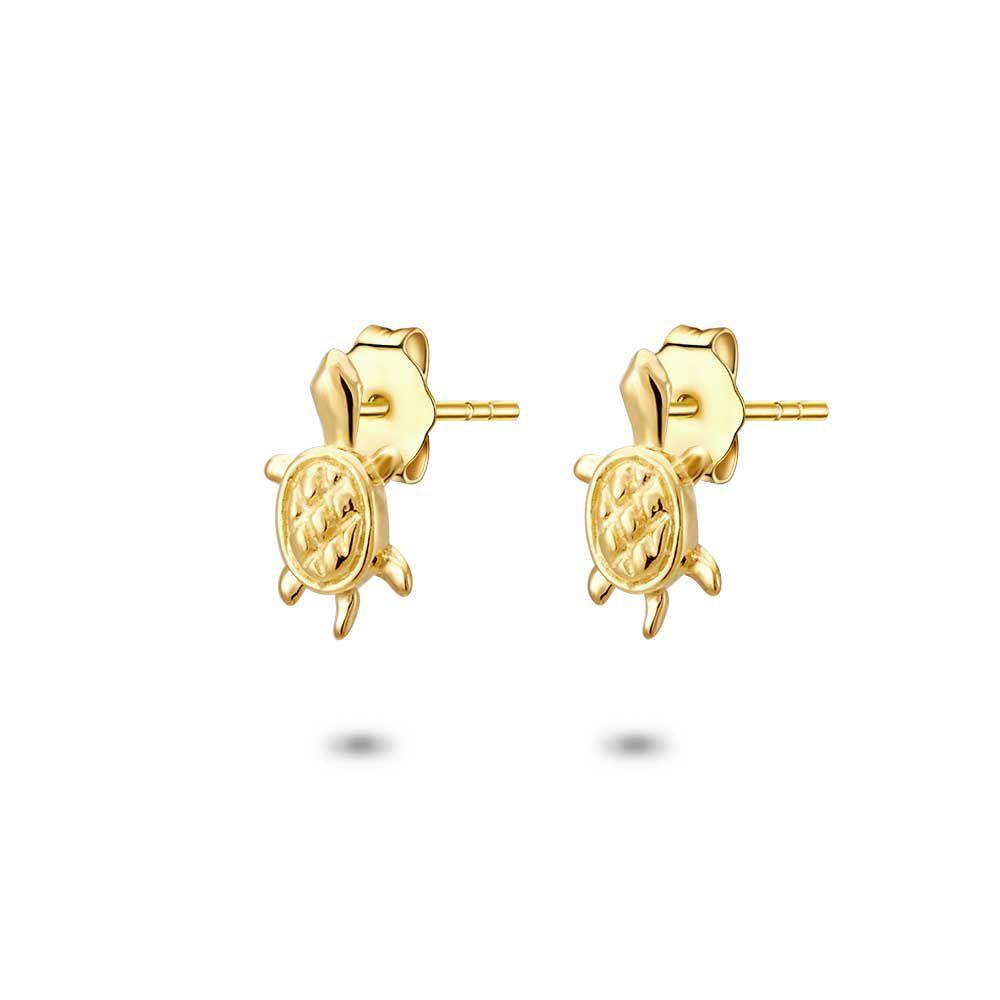 Earrings | 18Ct Gold Plated Silver Earrings, Turtle Earrings Earrings