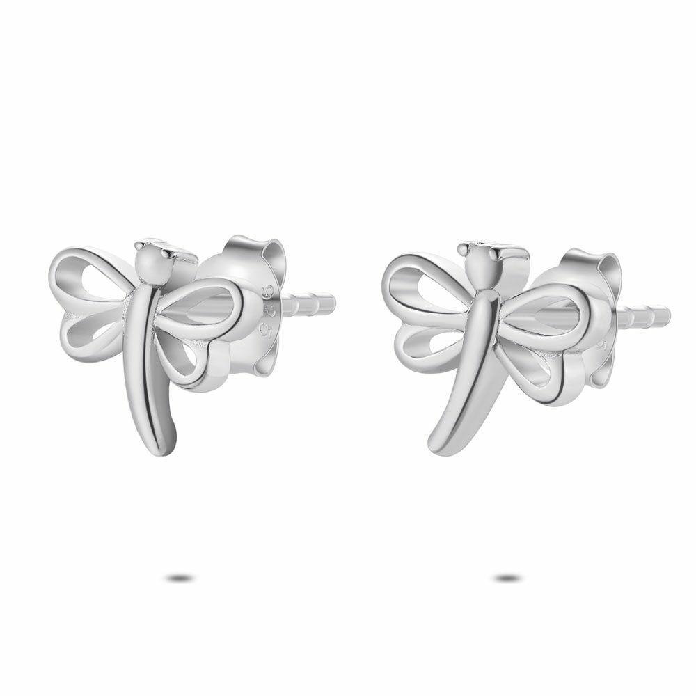 Earrings | Earrings In Silver, Dragonfly, 9 Mm Earrings Earrings