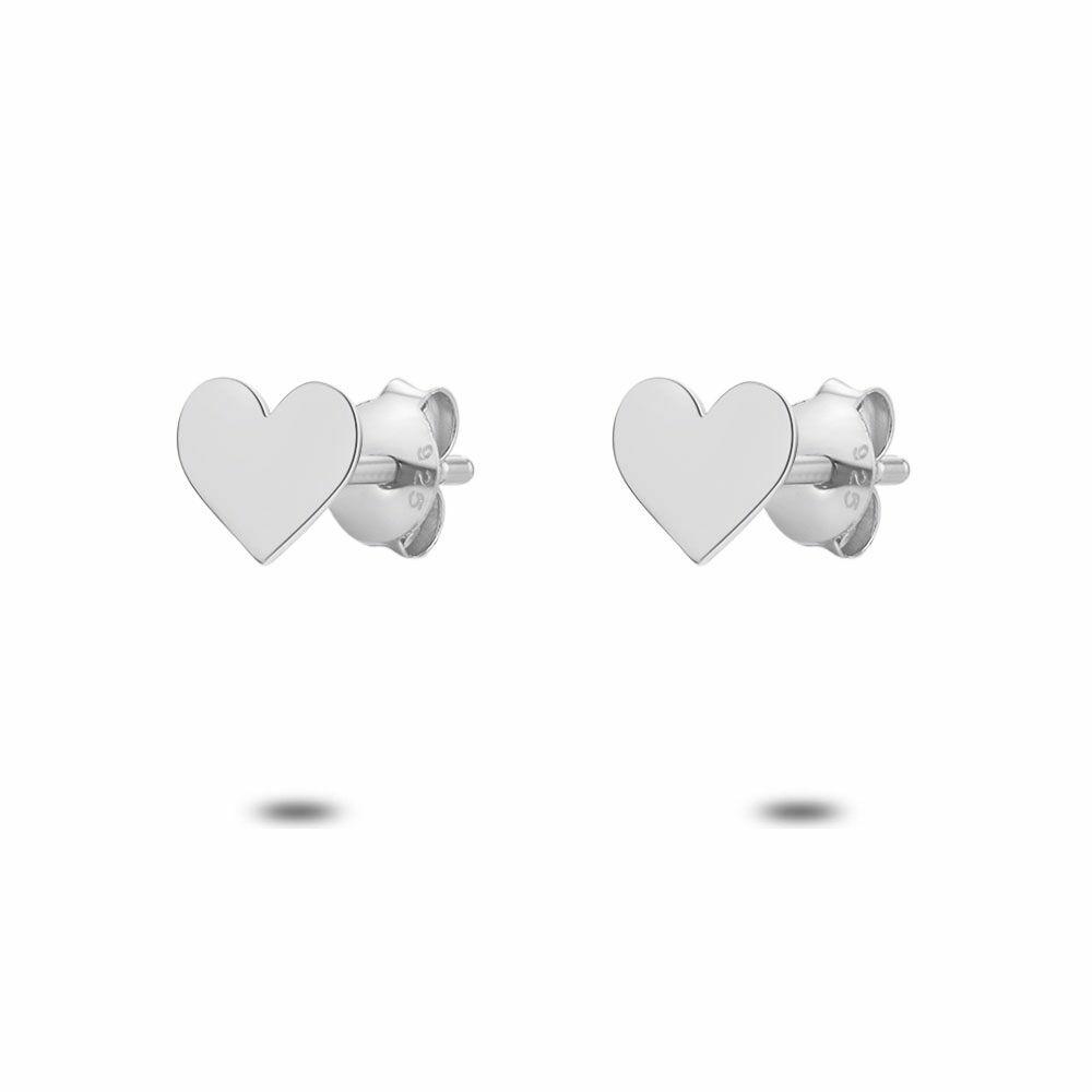 Earrings | Earrings In Silver, Heart 6 Mm Earrings Earrings