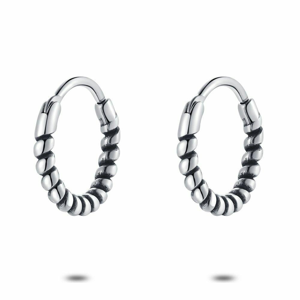 Earrings | Earrings In Stainless Steel, Hoop 13 Mm, Twisted Earrings Earrings