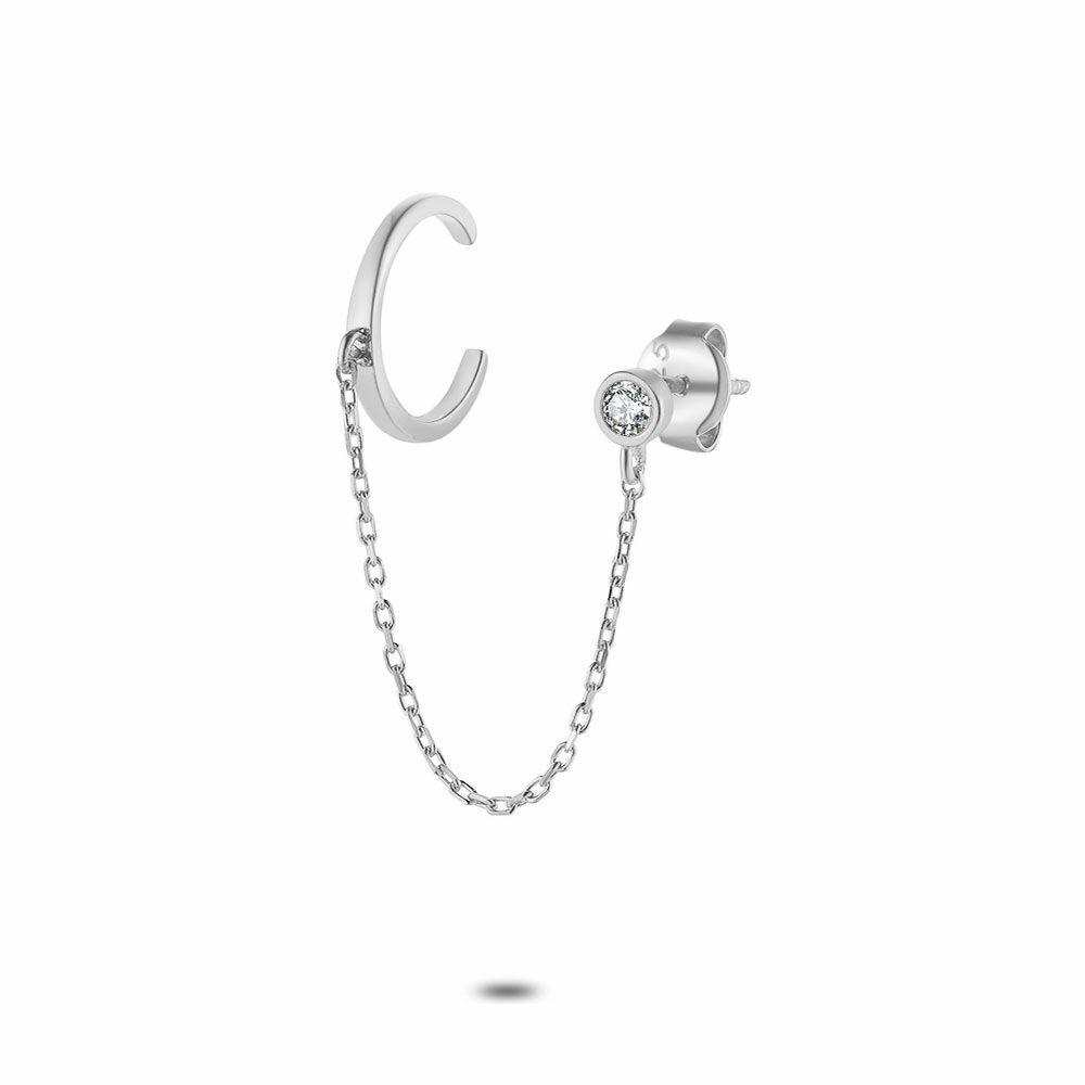 Earrings | Silver Earring Per Piece, Earcuff And Zirconia Earrings Earrings