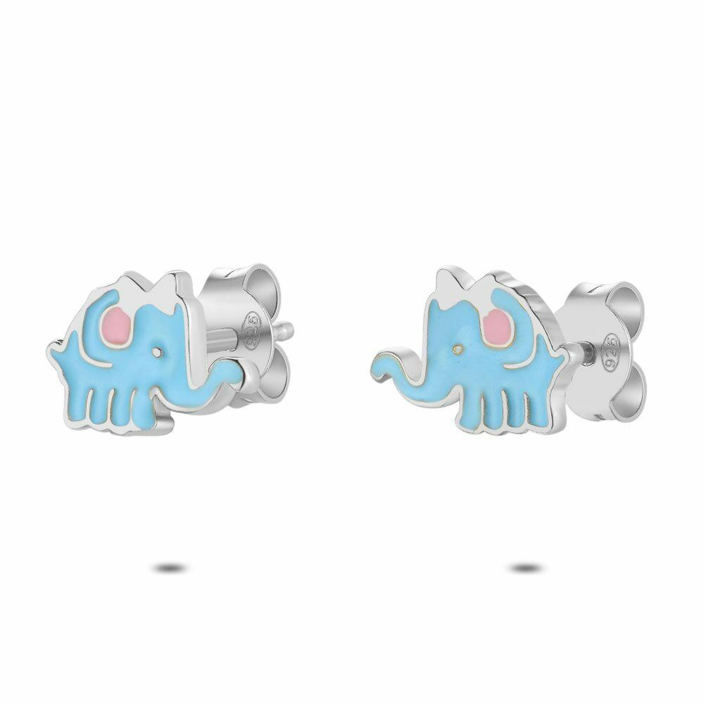 Earrings | Silver Earrings, Blue Elephant Earrings Earrings