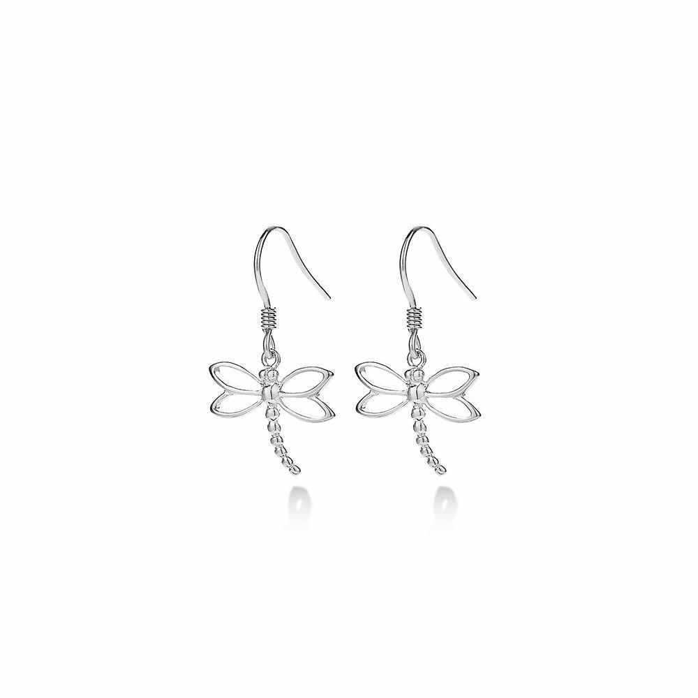 Earrings | Silver Earrings, Flying Dragonfly Earrings Earrings