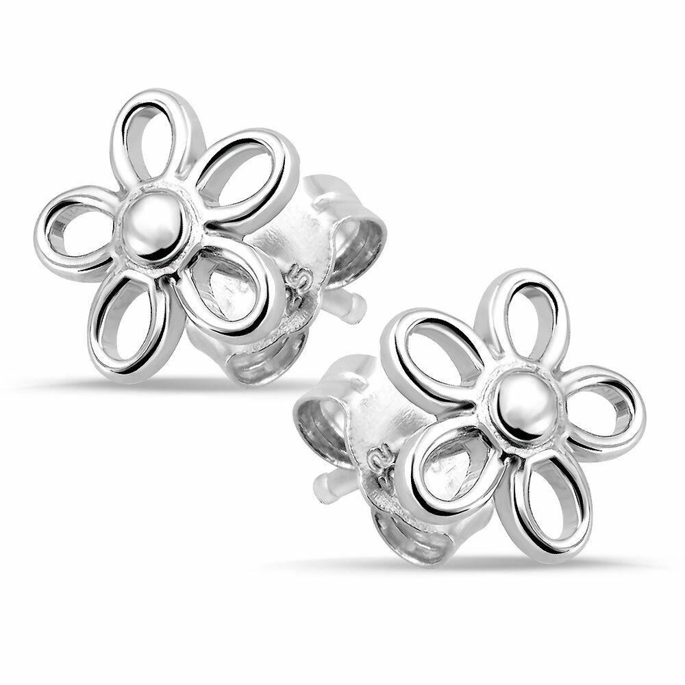 Earrings | Silver Earrings, Small Flower Earrings Earrings