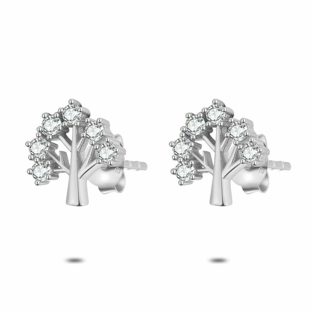 Earrings | Silver Earrings, Tree, Zirconia Earrings Earrings