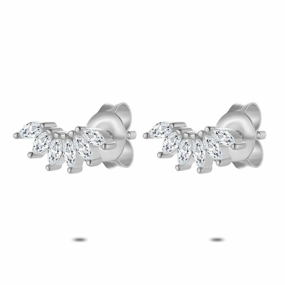 Earrings | Silver Earrings, Zirconia Crown Earrings Earrings