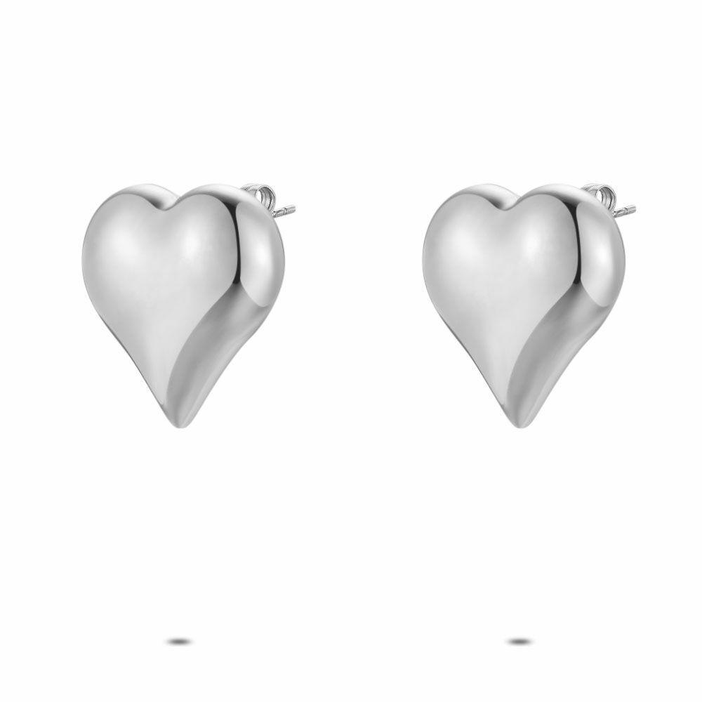 Earrings | Stainless Steel Earrings, Big Heart Earrings Earrings