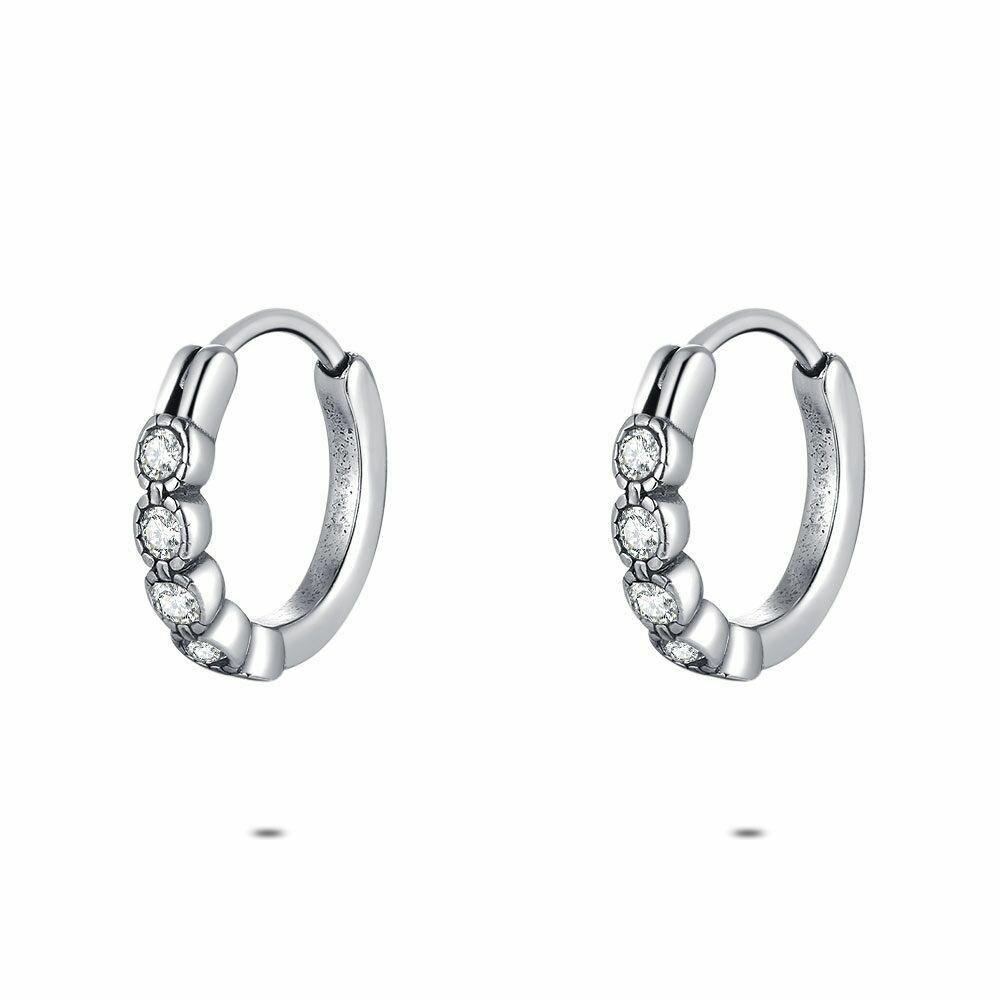 Earrings | Stainless Steel Earrings, Hoop Earring With Stones Earrings Earrings