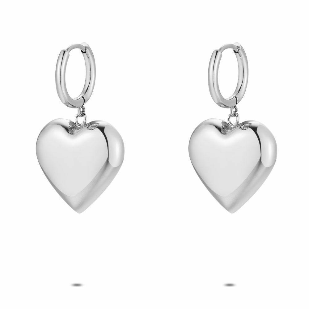 Earrings | Stainless Steel Earrings, Hoop, Heart Earrings Earrings