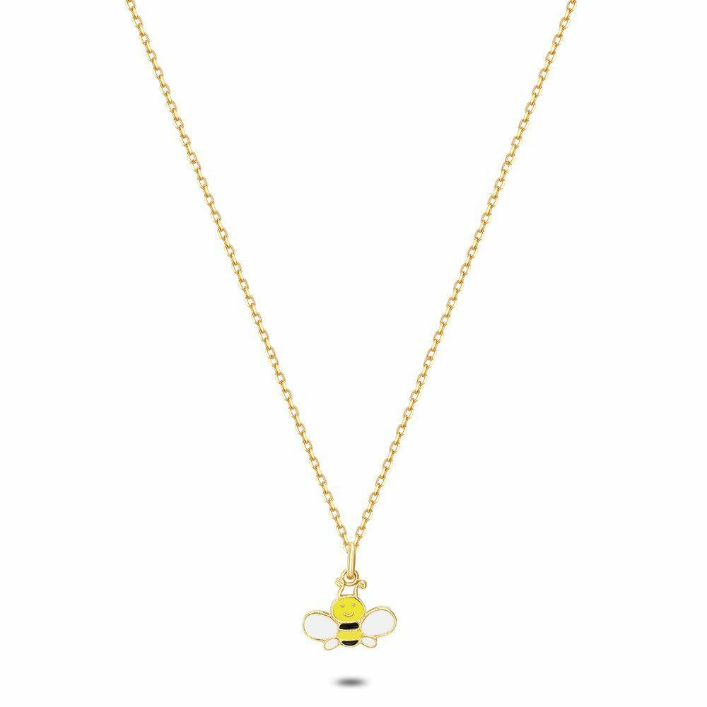 Necklaces | 18Ct Gold Plated Silver Necklace, Bee, Yellow, Black Kids Kids