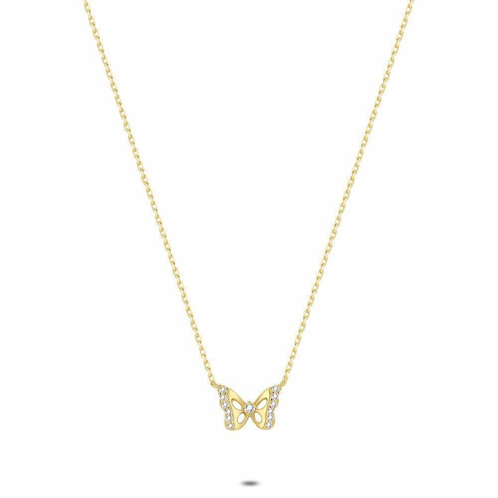 Necklaces | 18Ct Gold Plated Silver Necklace, Butterfly Necklaces Necklaces