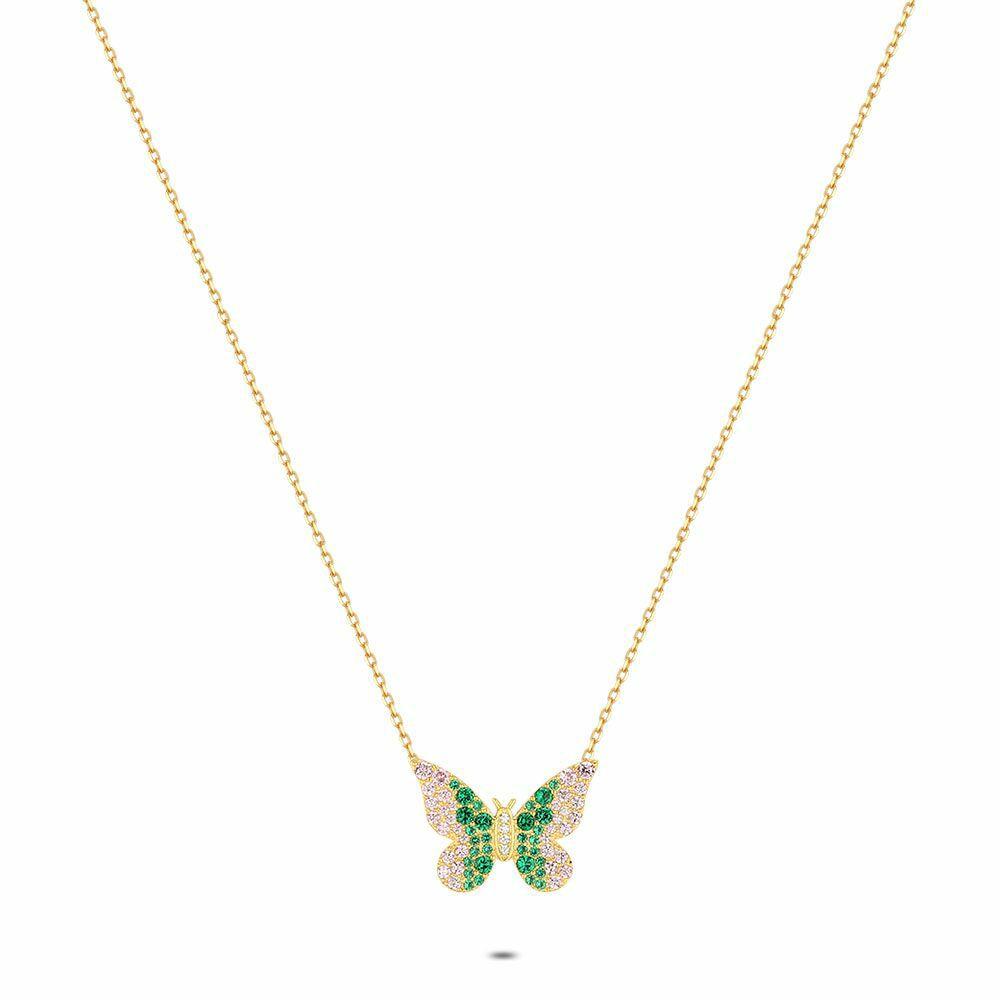 Necklaces | 18Ct Gold Plated Silver Necklace, Butterfly Necklaces Necklaces