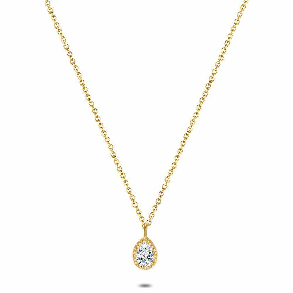 Necklaces | 18Ct Gold Plated Silver Necklace, Drop, Stone Necklaces Necklaces