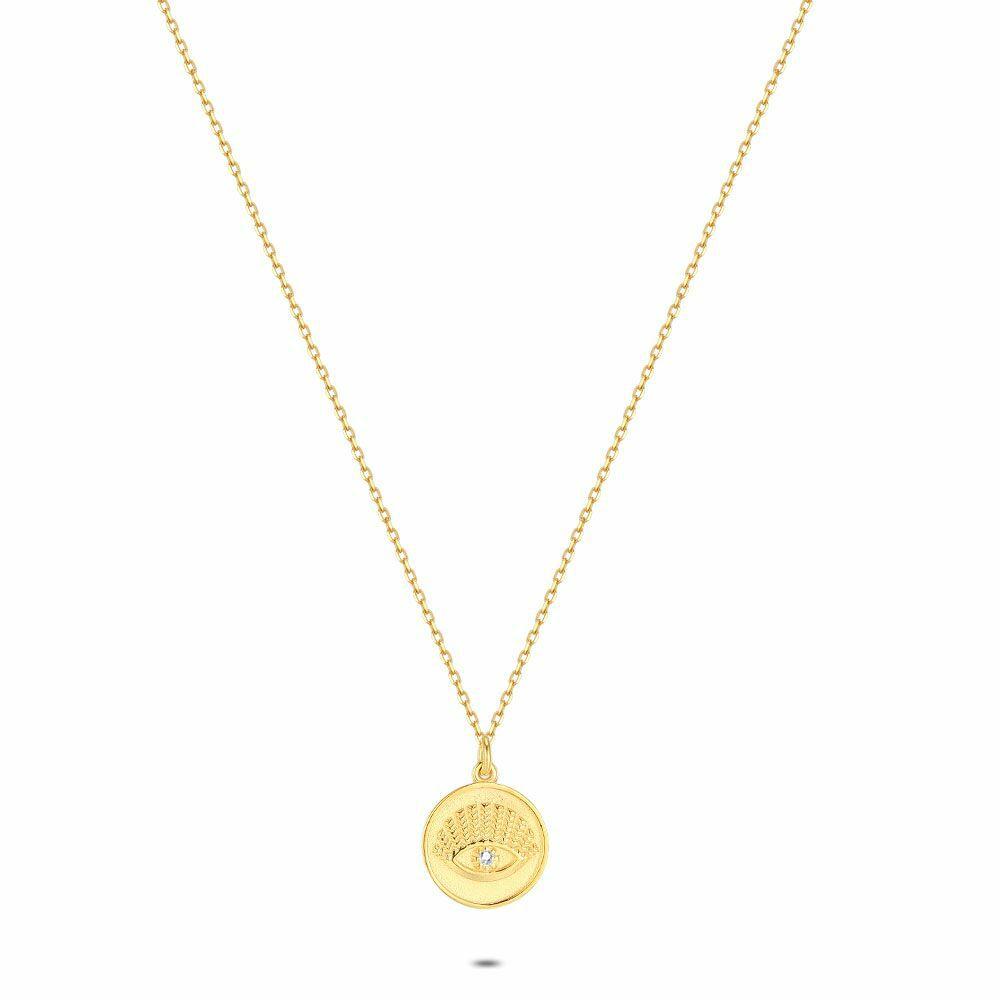 Necklaces | 18Ct Gold Plated Silver Necklace, Eye Necklaces Necklaces