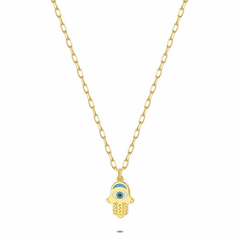 Necklaces | 18Ct Gold Plated Silver Necklace, Fatima Hand Necklaces Necklaces