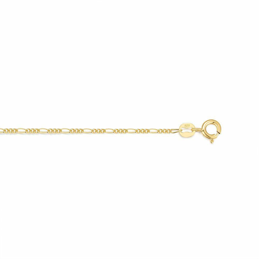 Necklaces | 18Ct Gold Plated Silver Necklace, Figaro Necklaces Necklaces