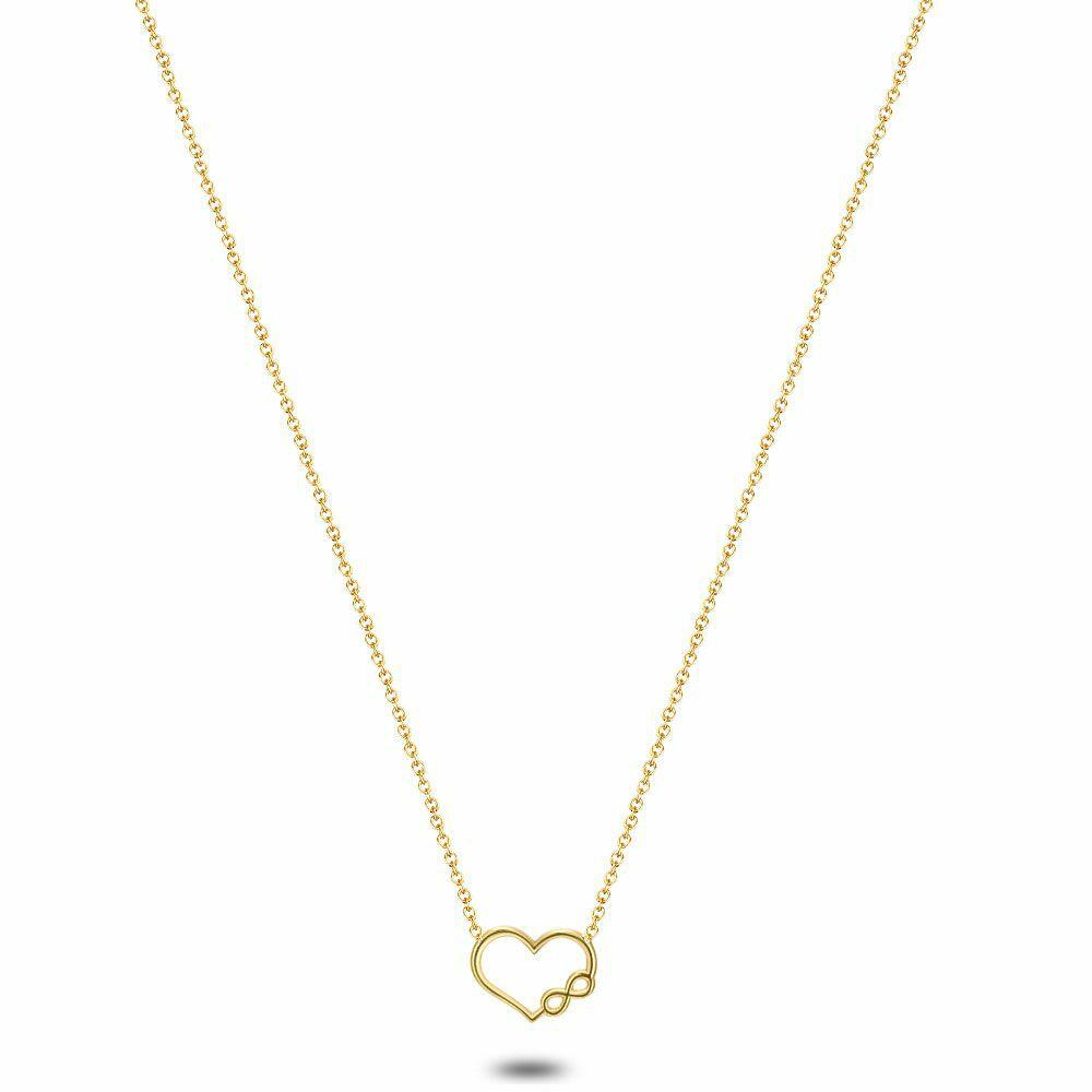 Necklaces | 18Ct Gold Plated Silver Necklace, Heart And Infinity Necklaces Necklaces