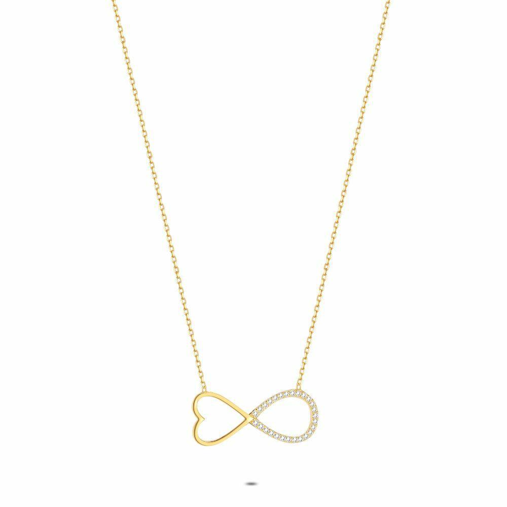 Necklaces | 18Ct Gold Plated Silver Necklace, Infinity Heart Necklaces Necklaces