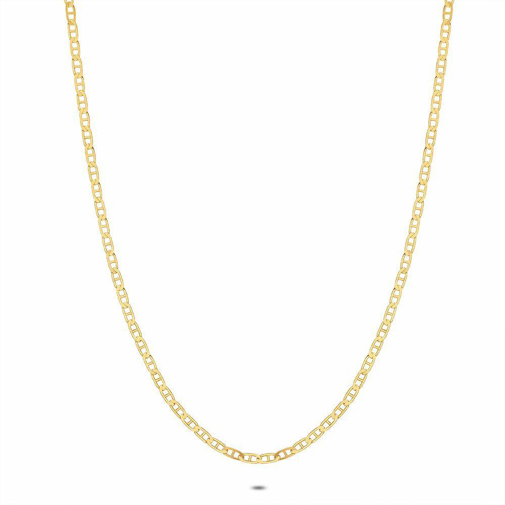 Necklaces | 18Ct Gold Plated Silver Necklace, Link Chain Necklaces Necklaces