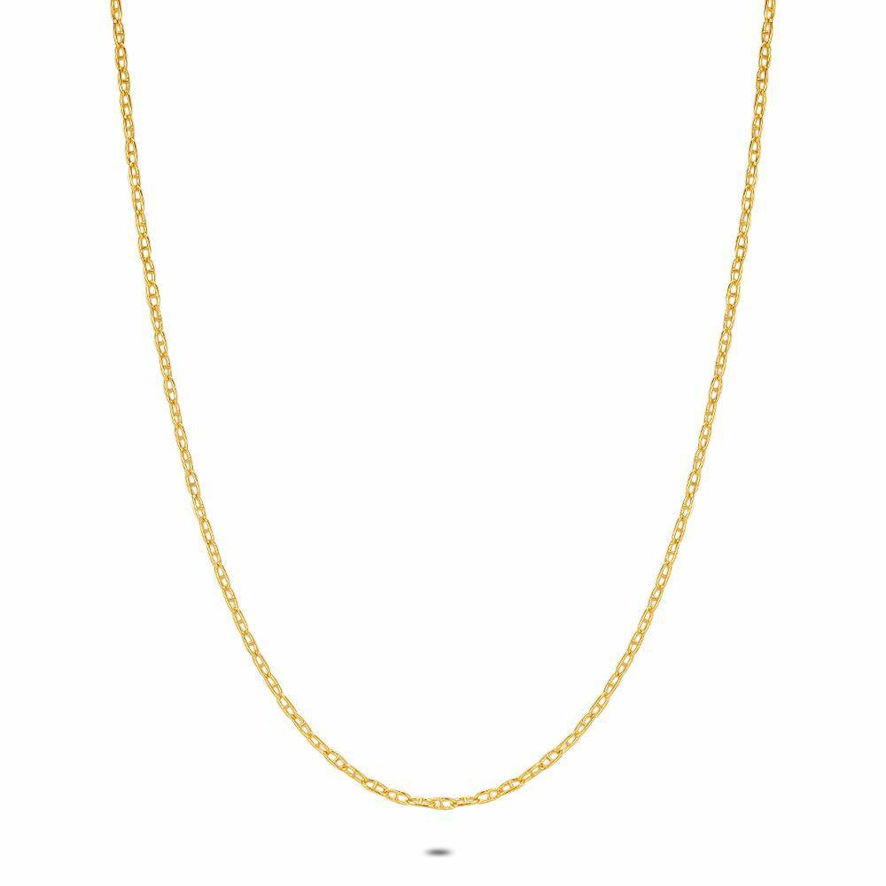 Necklaces | 18Ct Gold Plated Silver Necklace, Link Chain Necklaces Necklaces