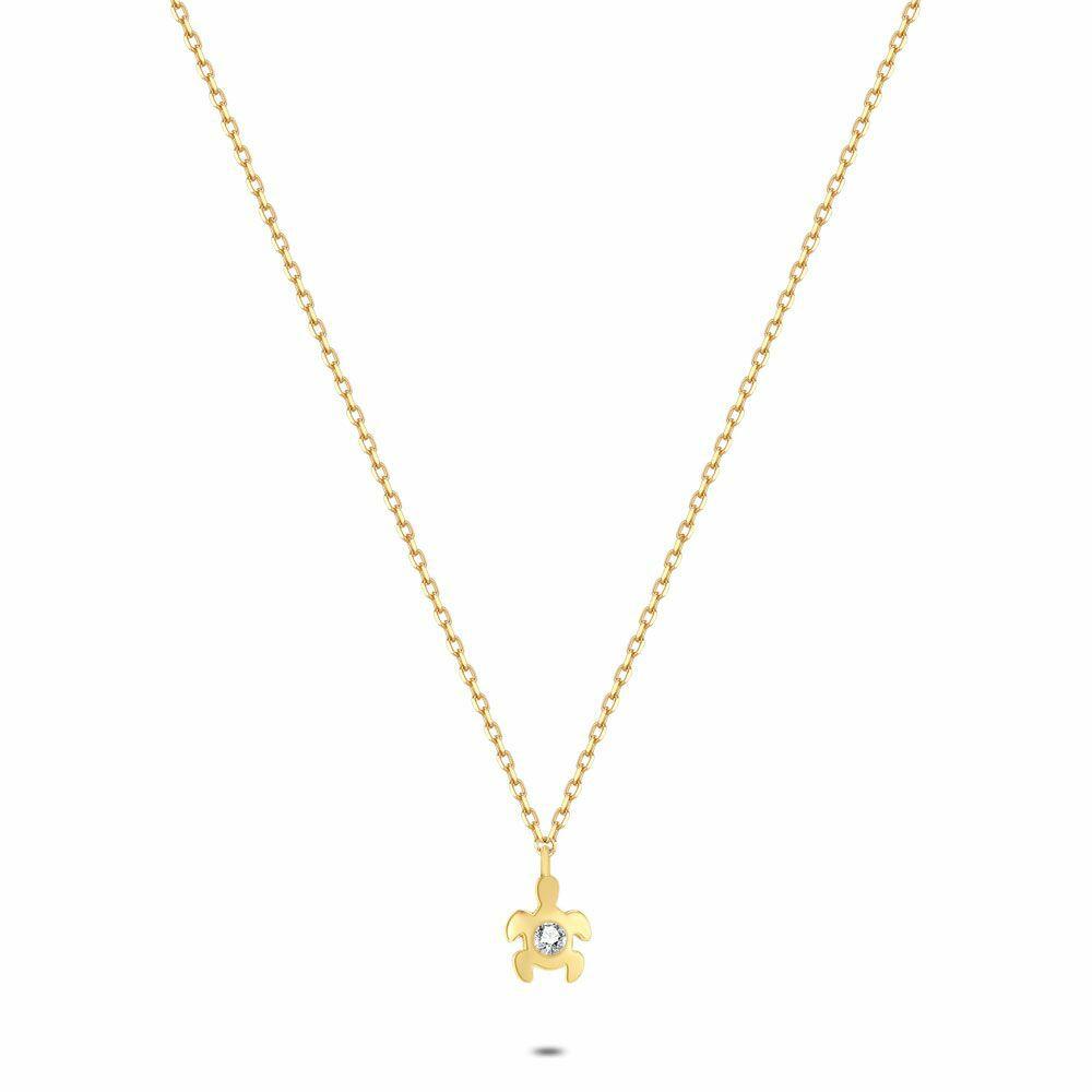 Necklaces | 18Ct Gold Plated Silver Necklace, Little Turtle Necklaces Necklaces