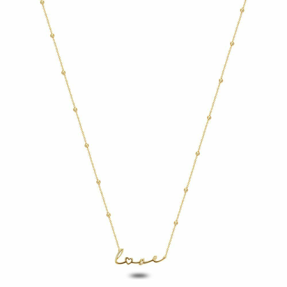 Necklaces | 18Ct Gold Plated Silver Necklace, Love Necklaces Necklaces