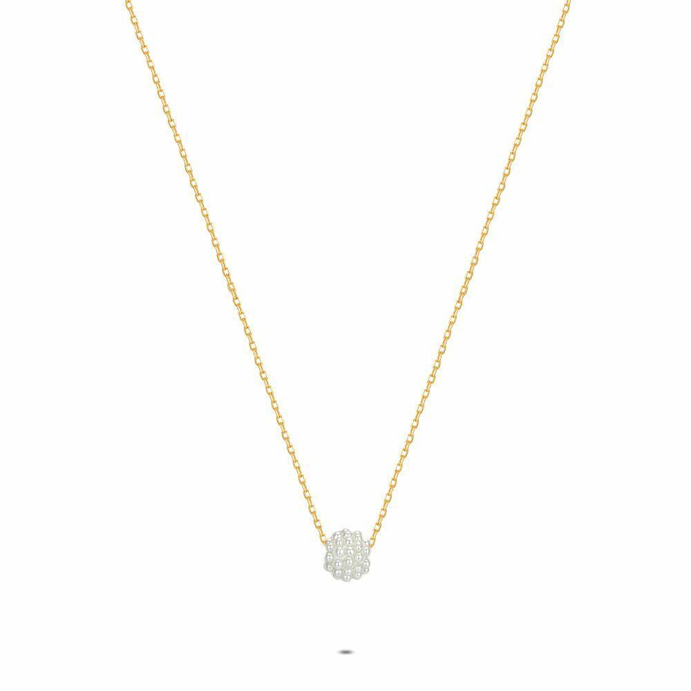 Necklaces | 18Ct Gold Plated Silver Necklace, Micro Pearls Necklaces Necklaces