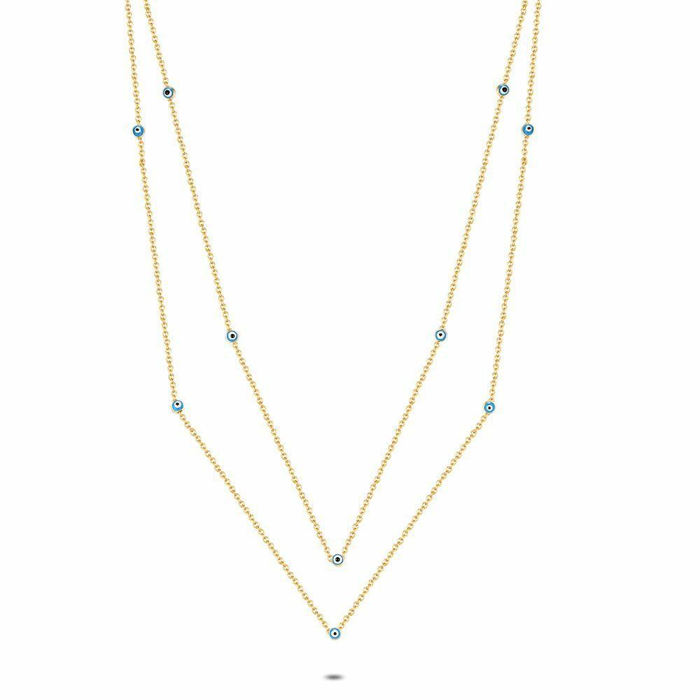 Necklaces | 18Ct Gold Plated Silver Necklace, Nazar Necklaces Necklaces