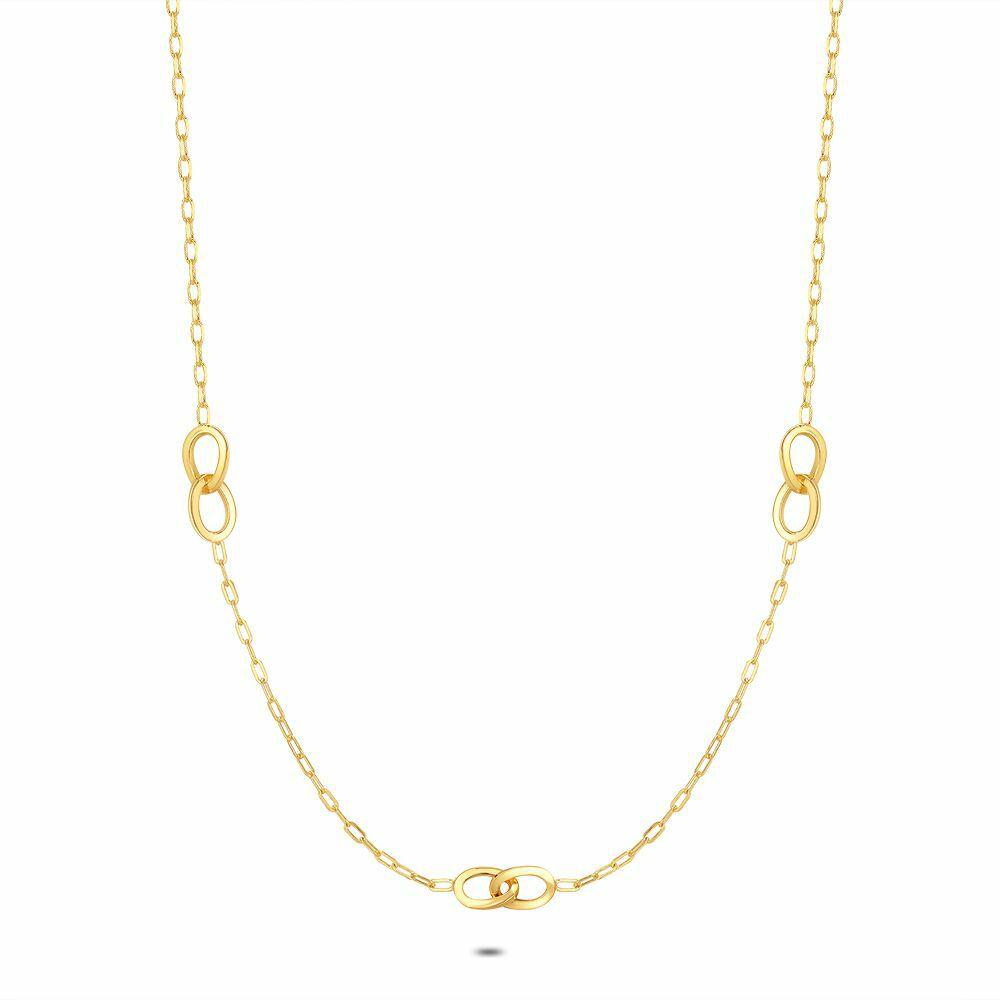 Necklaces | 18Ct Gold Plated Silver Necklace, Oval Links Necklaces Necklaces