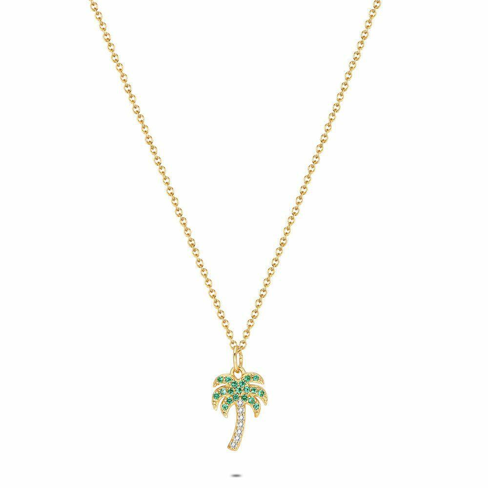 Necklaces | 18Ct Gold Plated Silver Necklace, Palm Tree Necklaces Necklaces