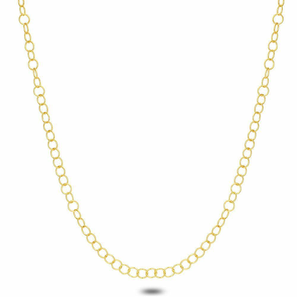 Necklaces | 18Ct Gold Plated Silver Necklace, Round Links Necklaces Necklaces